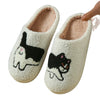 Cross-Border Cartoon Dachshund Closed-Toe Cotton Slippers, Plush Home Slippers for Autumn and Winter, Lightweight Indoor Maternity Slippers