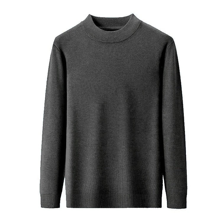 Mens Solid Color Slim Fit Sweater