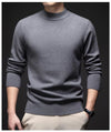Mens Solid Color Slim Fit Sweater