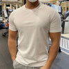 Men Cotton Solid Muscle Fit Short Sleeve T Shirt
