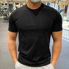 Men Cotton Solid Muscle Fit Short Sleeve T Shirt