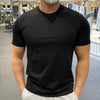 Men Cotton Solid Muscle Fit Short Sleeve T Shirt