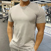 Men Cotton Solid Muscle Fit Short Sleeve T Shirt