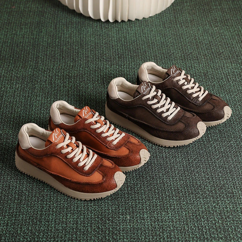 First-Layer Cowhide Handmade Retro Casual Shoes