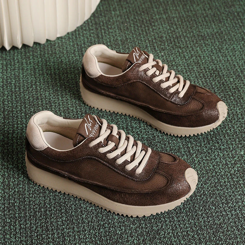 First-Layer Cowhide Handmade Retro Casual Shoes