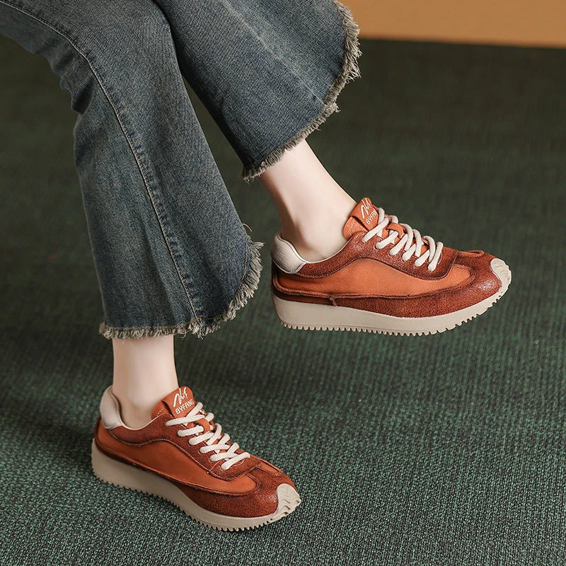 First-Layer Cowhide Handmade Retro Casual Shoes