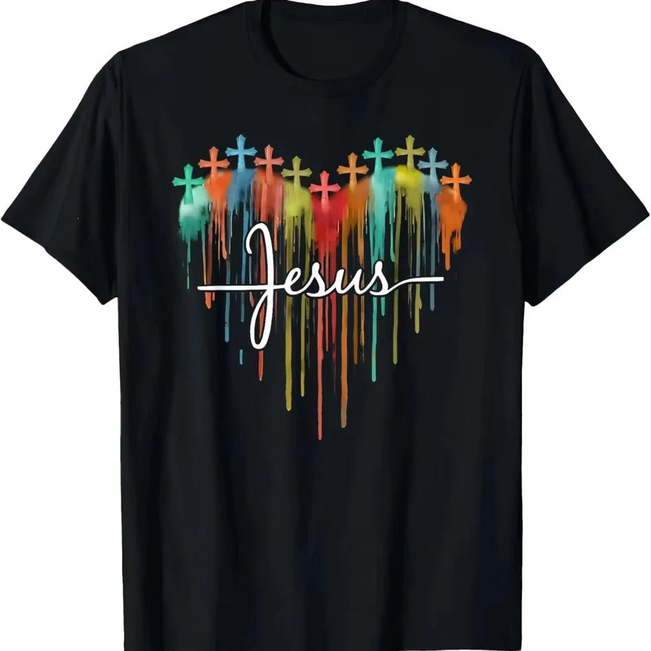 Faith Print Cotton Mens T-Shirts