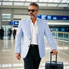 Slim Fit Casual Solid Color Suit Jacket