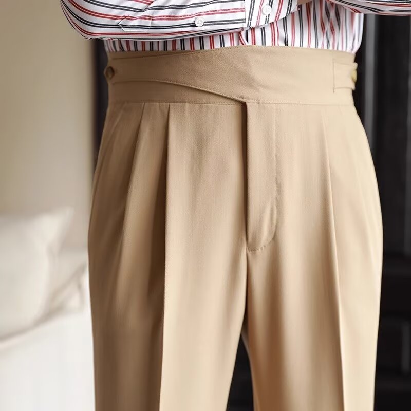 Mens Straight Casual Trousers