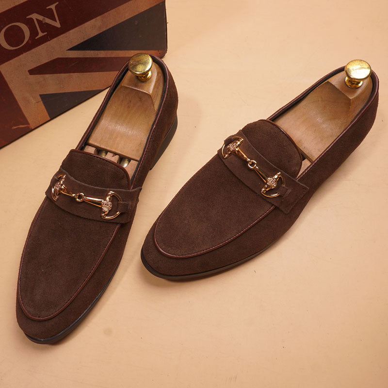 Men's Pointed Toe Leather Business Casual Shoes