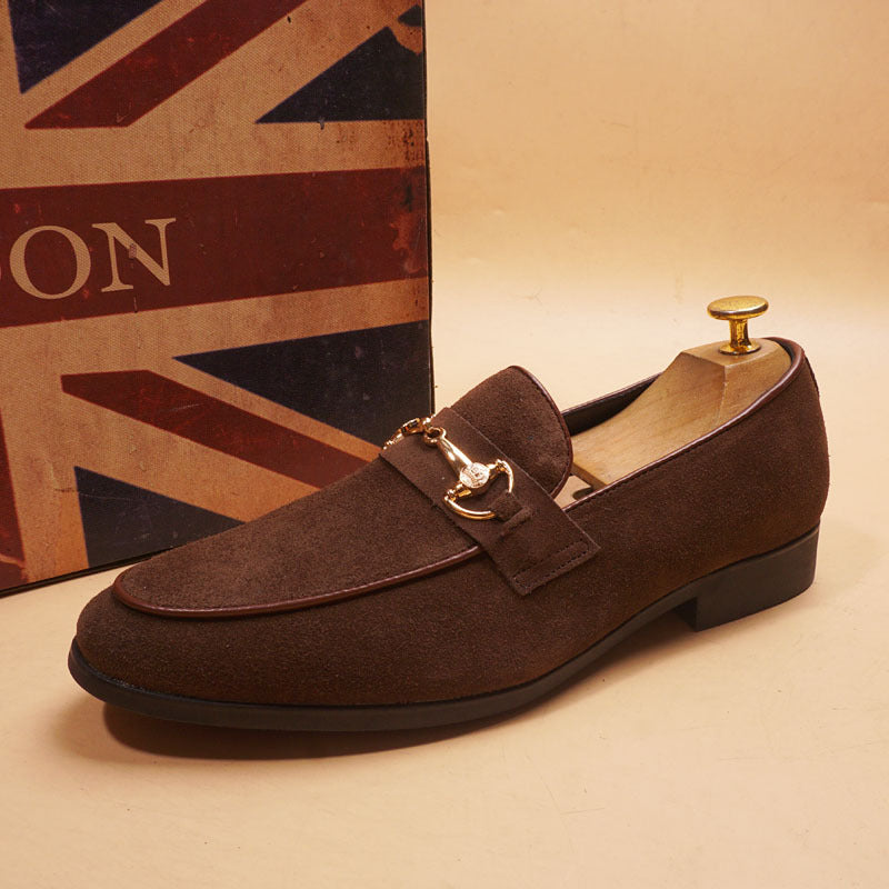 Men's Pointed Toe Leather Business Casual Shoes
