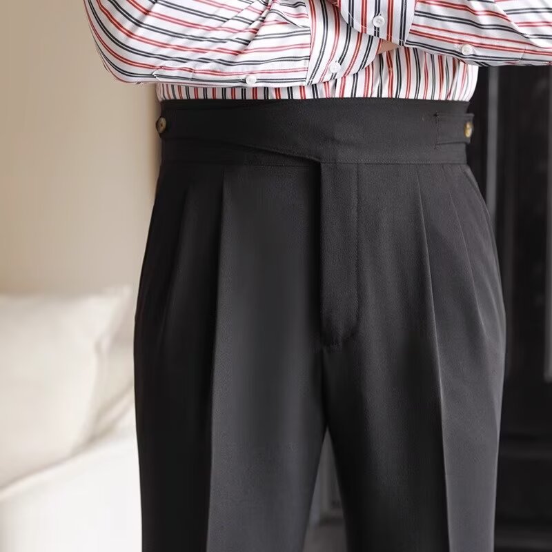 Mens Straight Casual Trousers