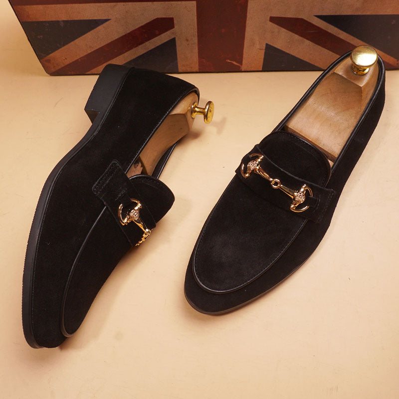 Men's Pointed Toe Leather Business Casual Shoes
