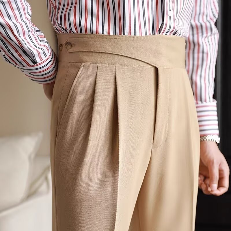 Mens Straight Casual Trousers