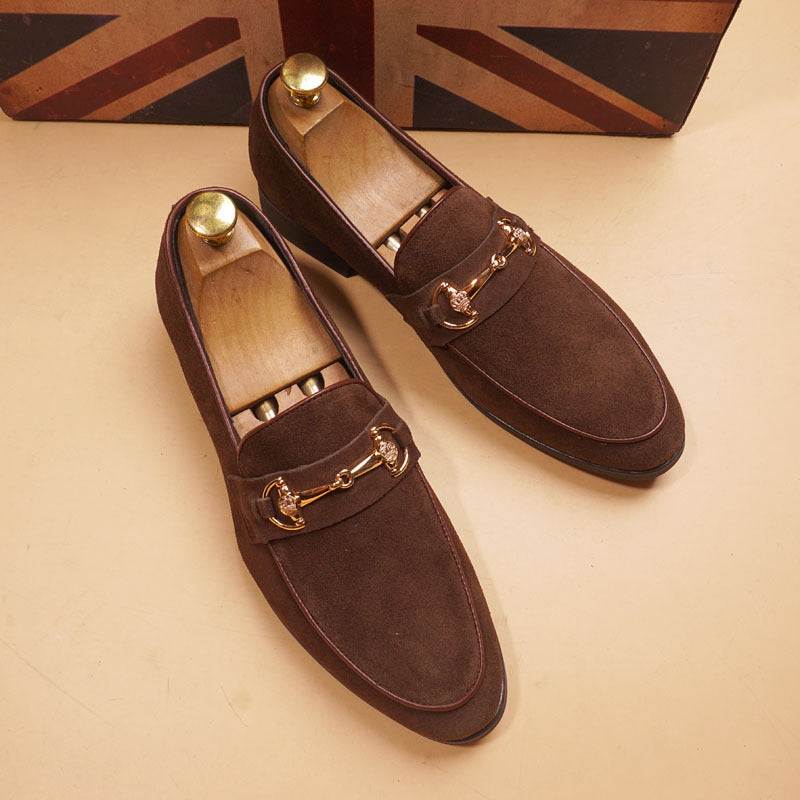 Men's Pointed Toe Leather Business Casual Shoes