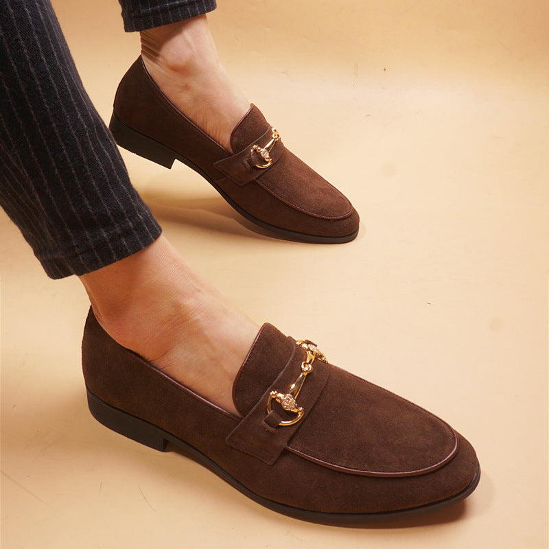 Men's Pointed Toe Leather Business Casual Shoes